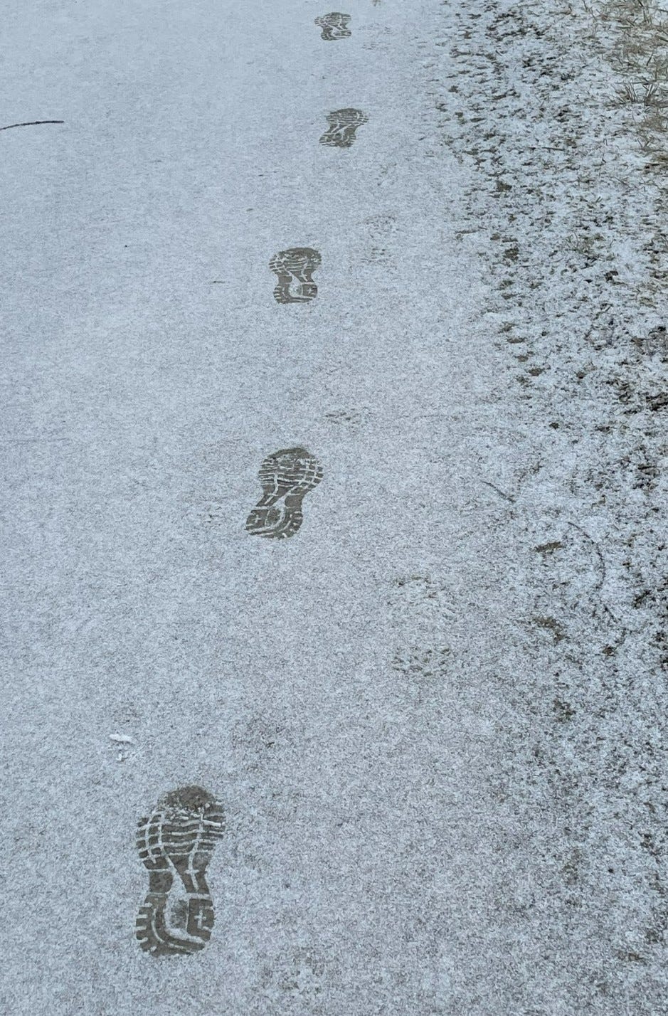 Footprints in the snow